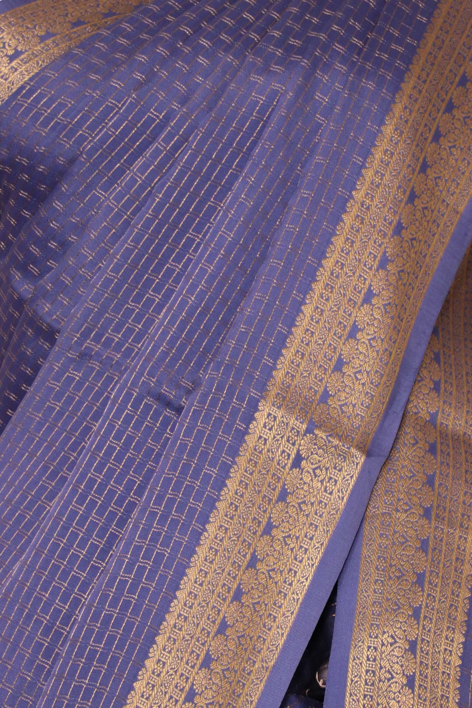 Pure Mysore Crepe Silk Saree AL212796